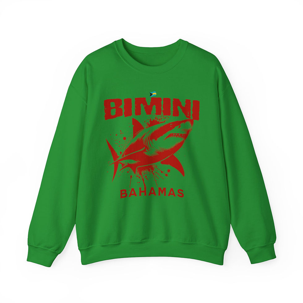 Thumbnail: Bahamas Souvenir Gift : Bimini Bahamas Shark Unisex Bahamas Sweatshirt