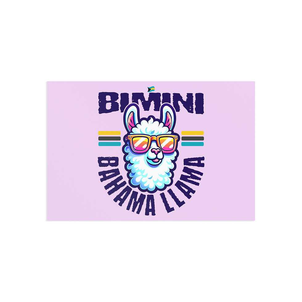 Thumbnail: Bahamas Postcard : Bimini Bahamas Bahama Llama : Bahamas Souvenir Gift