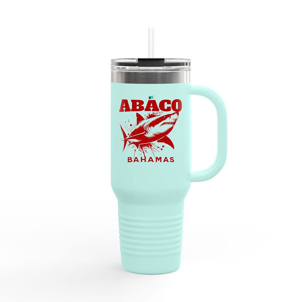Thumbnail: Bahamas Souvenir Gift : Abaco Bahamas Shark Bahamas Tumbler Travel Mug