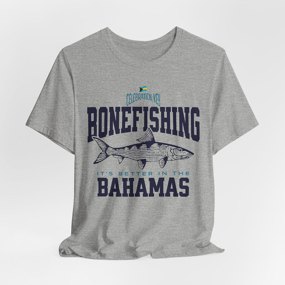 Thumbnail: Bahamas Souvenir Gift : Celebration Key Bahamas Bonefishing Unisex Bahamas Shirt