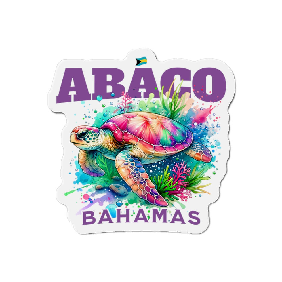 Thumbnail: Bahamas Souvenir Gift : Abaco Bahamas Sea Turtle Bahamas Magnet