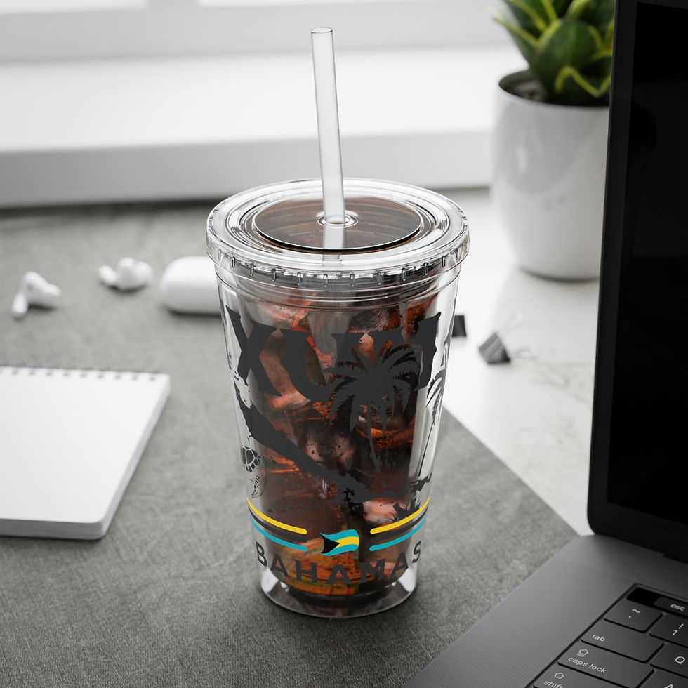 Thumbnail: Bahamas Souvenir Gift : Exuma Bahamas Island Bahamas Tumbler With Straw