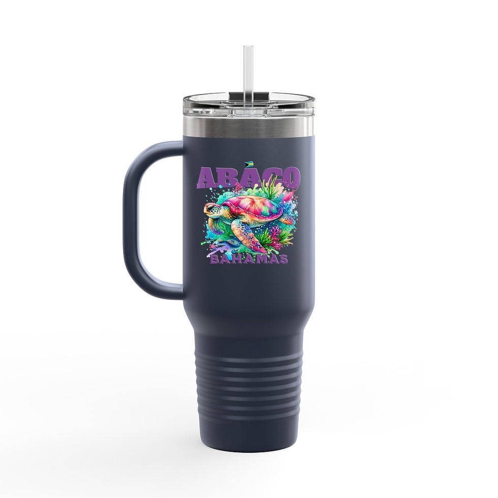Thumbnail: Bahamas Souvenir Gift : Abaco Sea Turtle Bahamas Tumbler Travel Mug