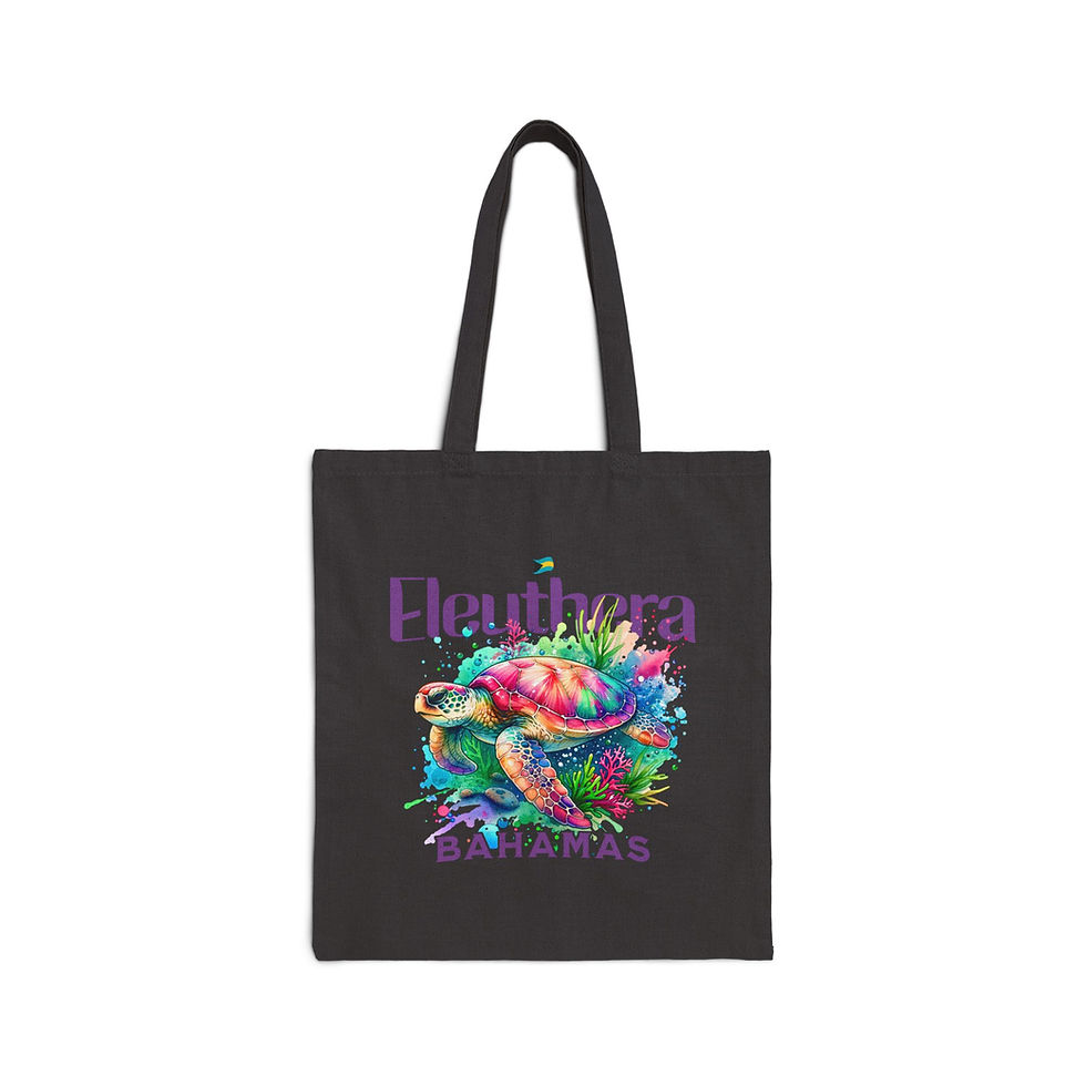 Thumbnail: Bahamas Souvenir Gift : Eleuthera Bahamas Sea Turtle Bahamas Tote Bag