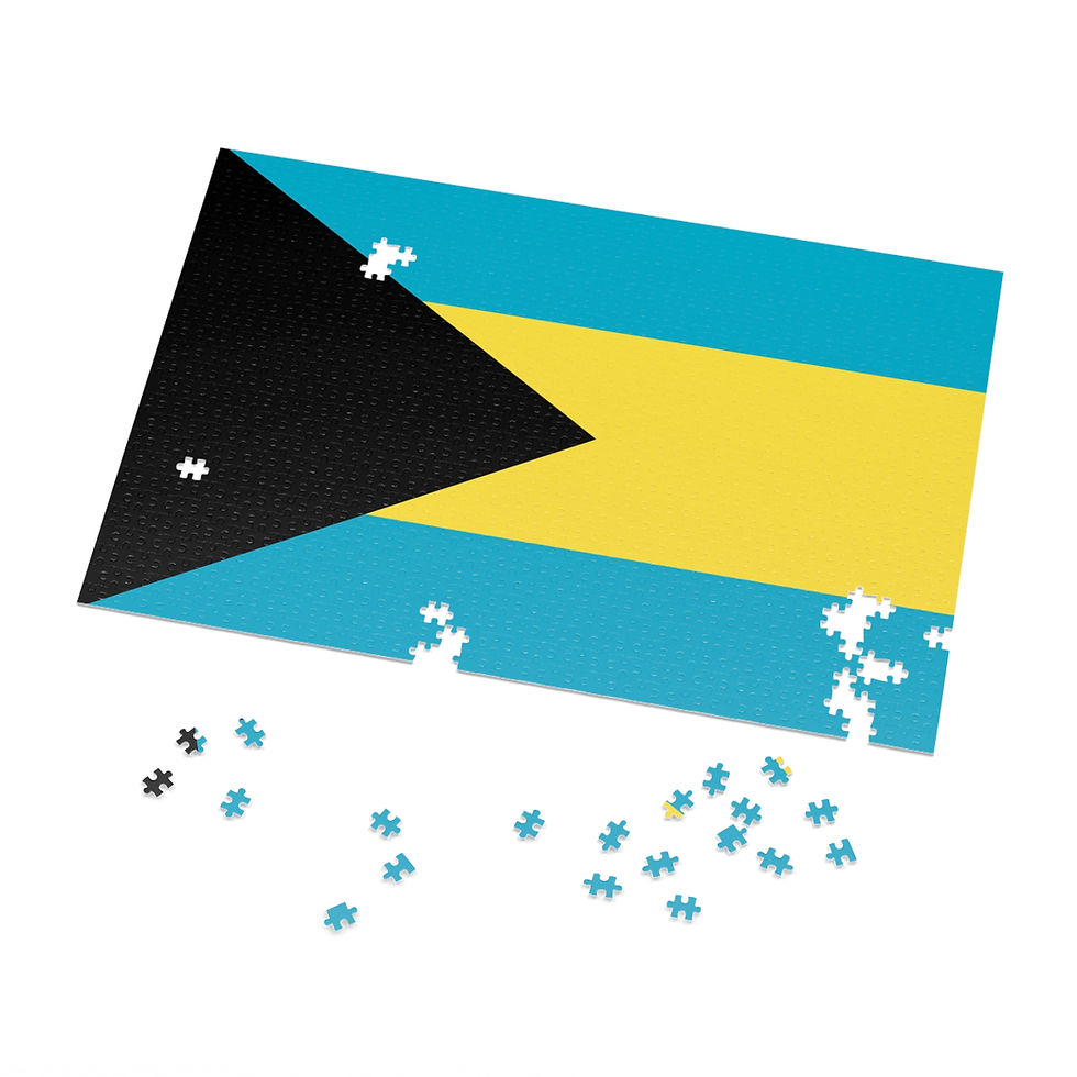 Thumbnail: Bahamas Puzzle Jigsaw With Tin : Bahamas Flag : Bahamas Independence : Souvenir