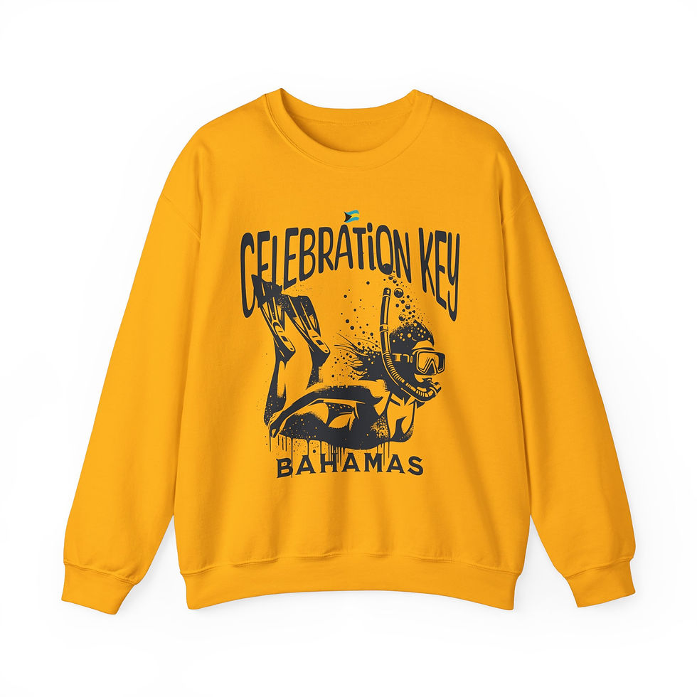 Thumbnail: Bahamas Souvenir Gift : Celebration Key Snorkeling Unisex Bahamas Sweatshirt