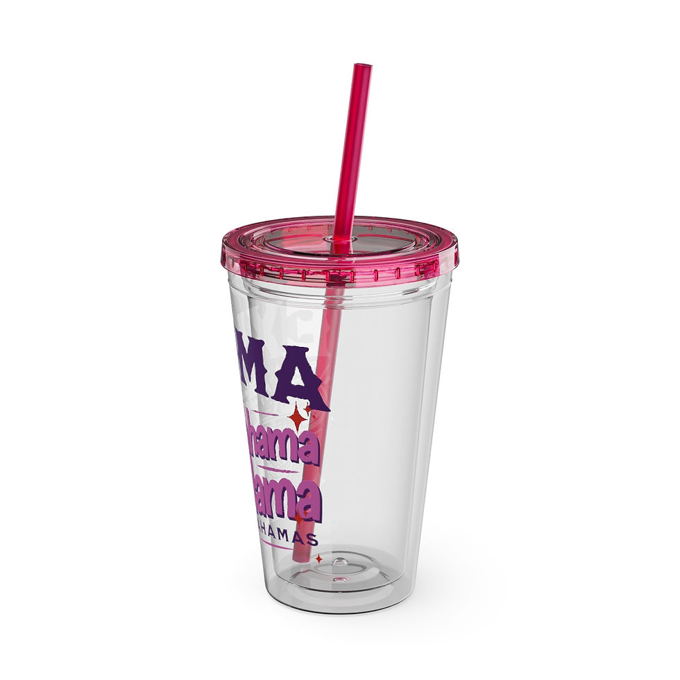 Thumbnail: Bahamas Souvenir Gift : Exuma Bahamas Bahama Mama Bahamas Tumbler With Straw