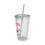 Thumbnail: Bahamas Souvenir Gift : Eleuthera Bahamas Flamingo Bahamas Tumbler With Straw