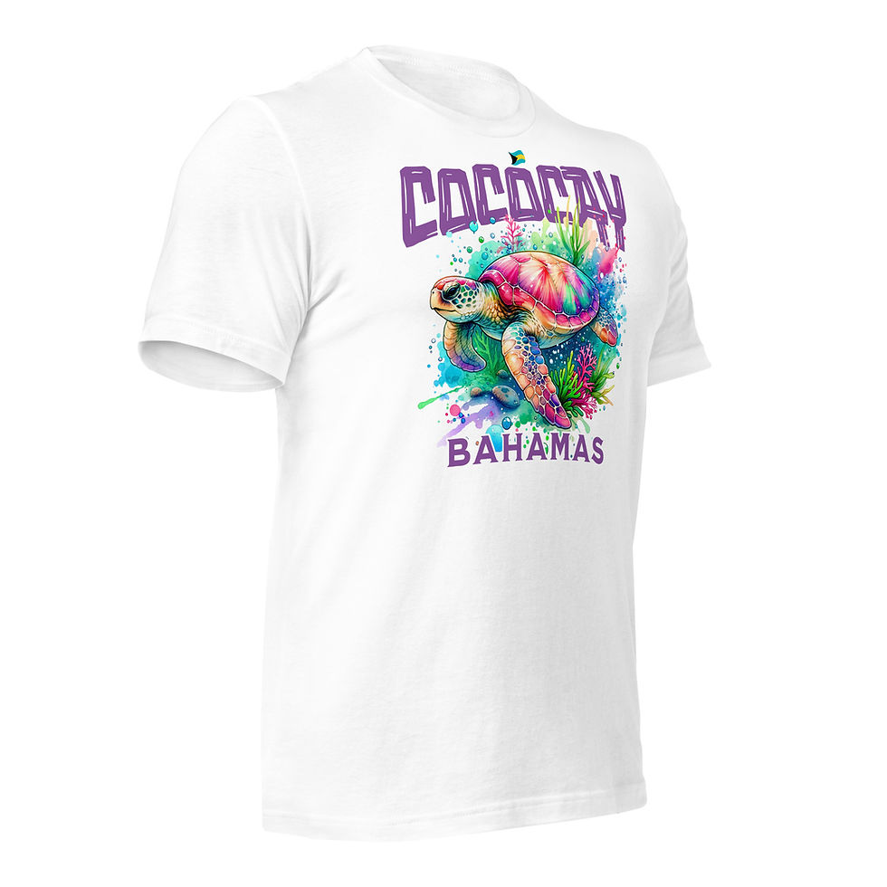 Thumbnail: Bahamas Souvenir Gift : CocoCay Bahamas Sea Turtle Unisex Bahamas Shirt