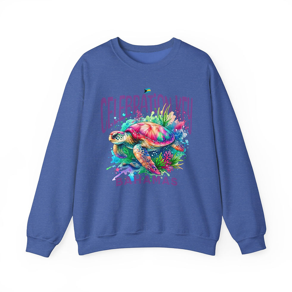 Thumbnail: Bahamas Souvenir Gift : Celebration Key Sea Turtle Unisex Bahamas Sweatshirt