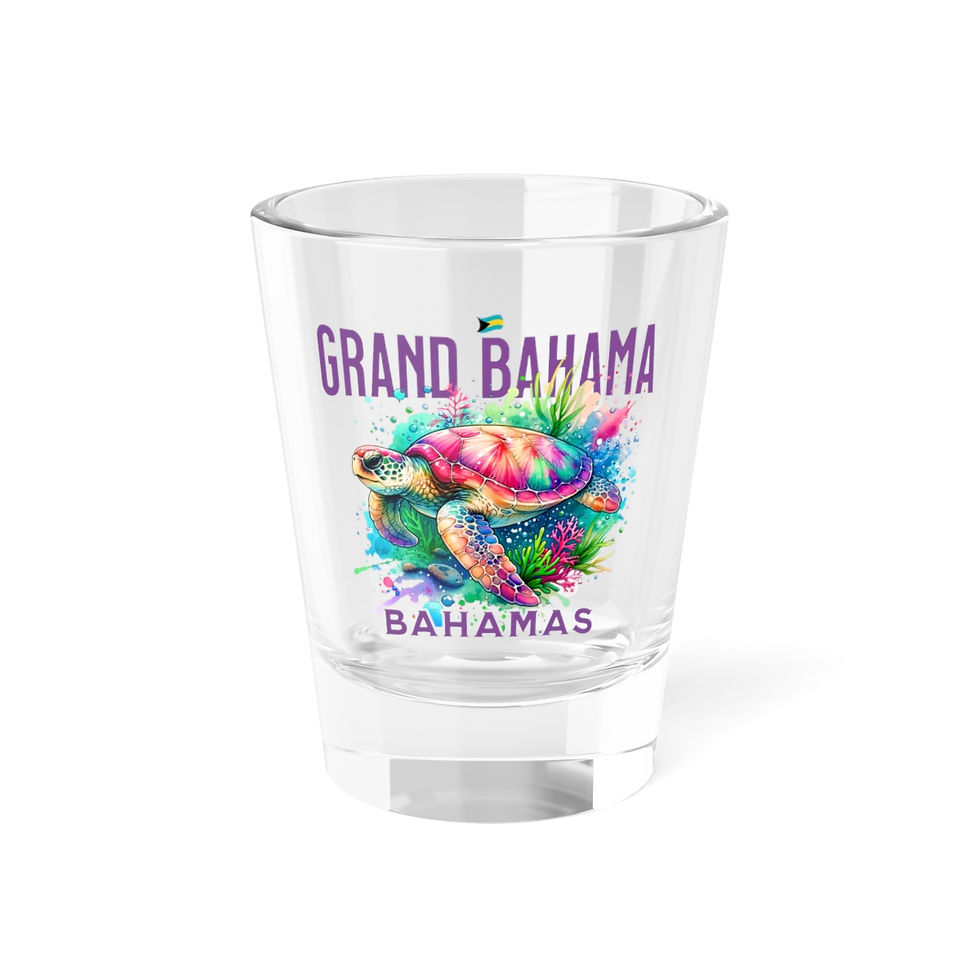 Bahamas Souvenir Gift : Grand Bahama Bahamas Sea Turtle Bahamas Shot Glass