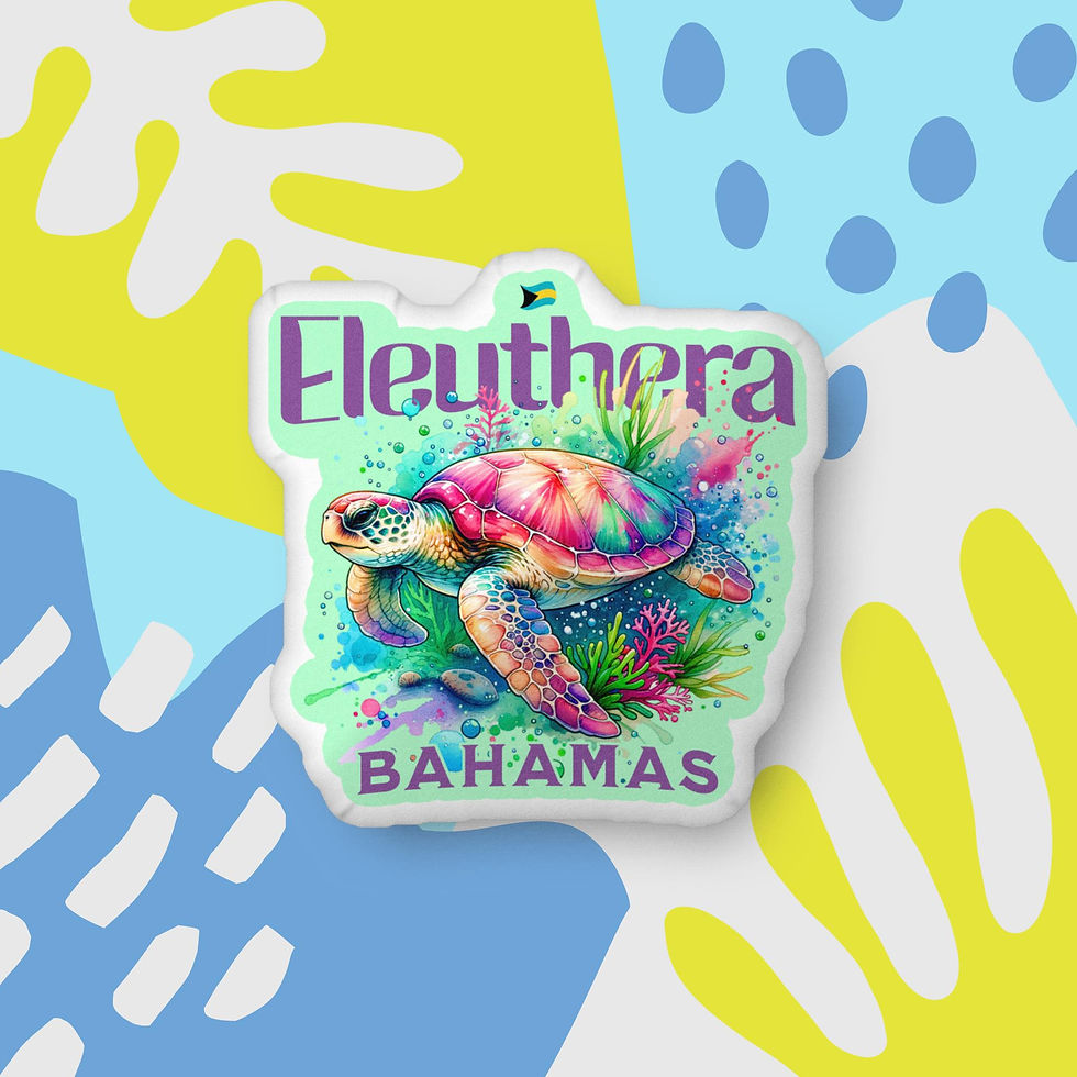 Thumbnail: Bahamas Souvenir Gift : Eleuthera Bahamas Sea Turtle Bahamas Pillow