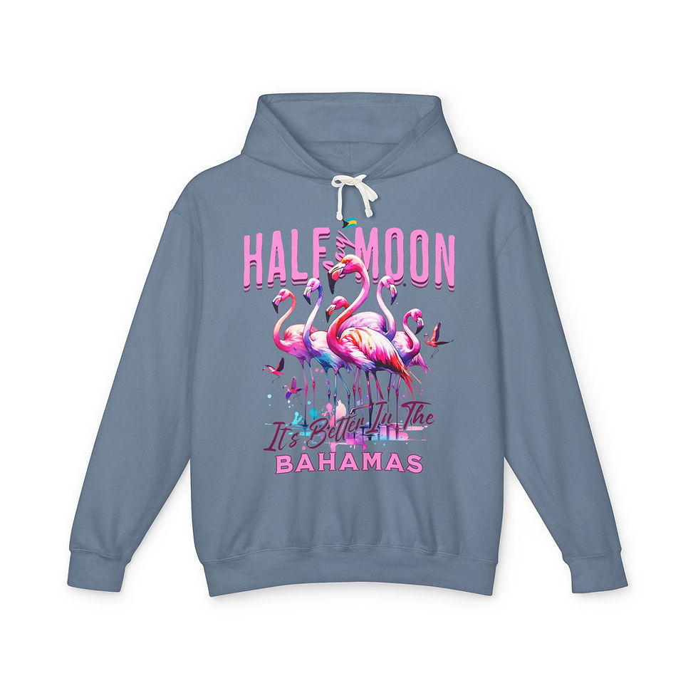 Thumbnail: Bahamas Souvenir Gift : Half Moon Cay Bahamas Flamingo Unisex Bahamas Hoodie