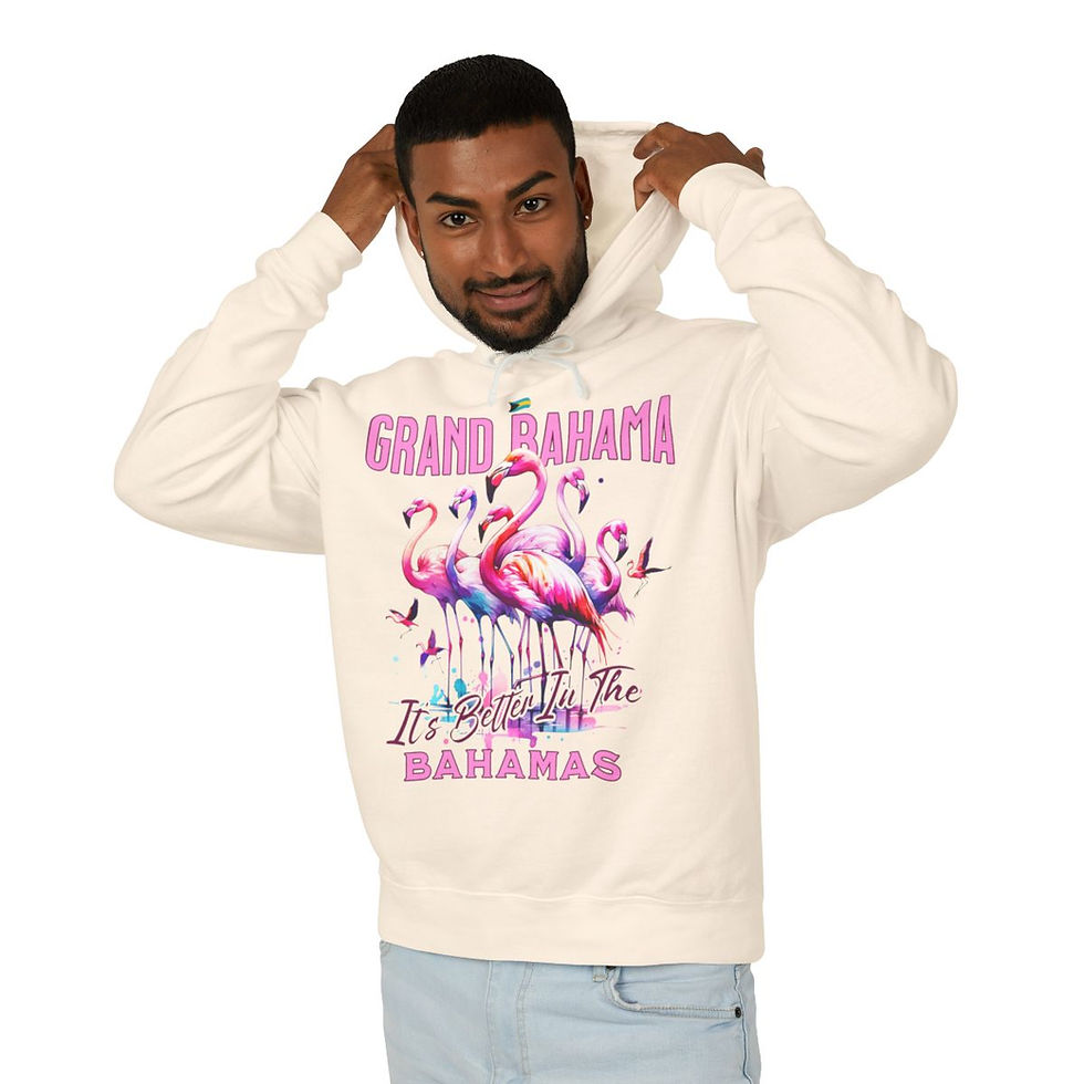 Thumbnail: Bahamas Souvenir Gift : Grand Bahama Bahamas Flamingo Unisex Bahamas Hoodie