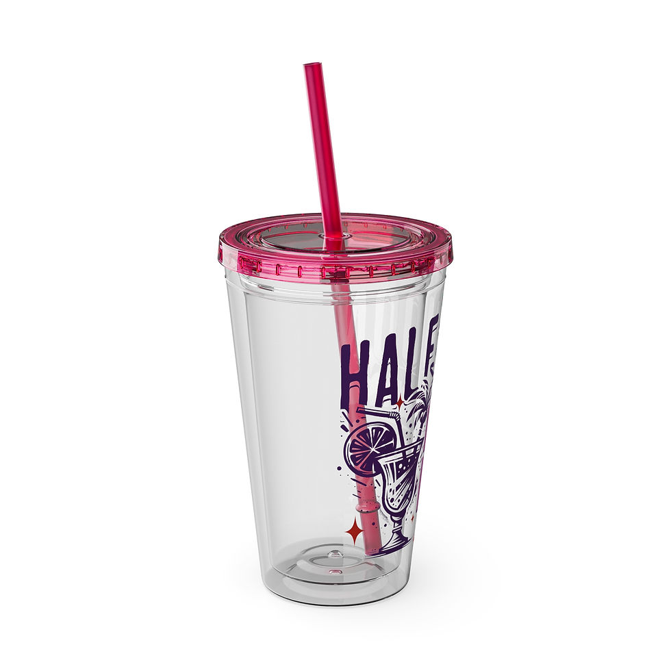 Thumbnail: Bahamas Souvenir Gift : Half Moon Cay Bahama Mama Bahamas Tumbler With Straw