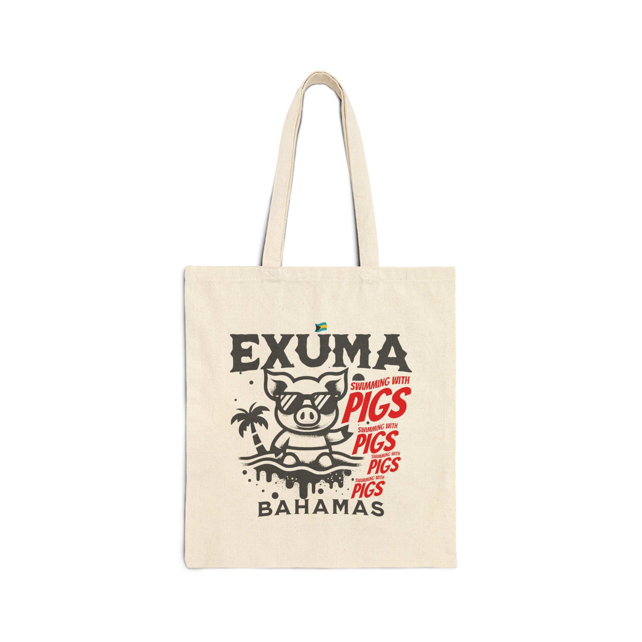 Bahamas Souvenir Gift : Exuma Bahamas Swimming Pigs Bahamas Tote Bag