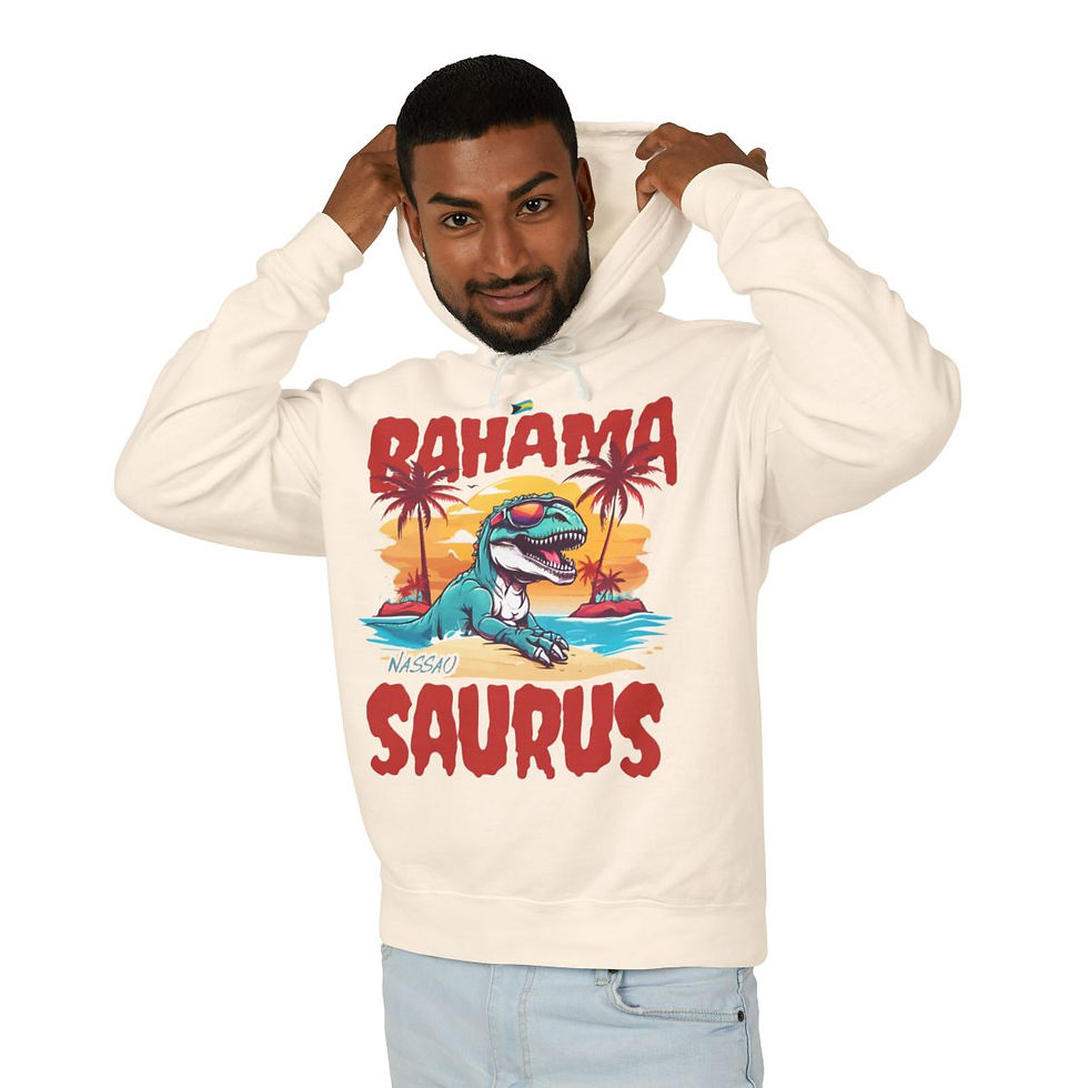 Thumbnail: Bahamas Souvenir Gift : Nassau Bahamas Bahama Saurus Unisex Bahamas Hoodie