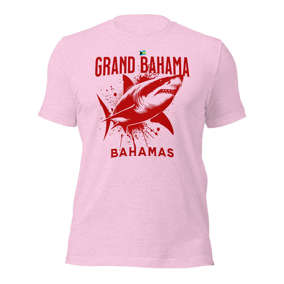 Thumbnail: Bahamas Souvenir Gift : Grand Bahama Bahamas Shark Unisex Bahamas Shirt