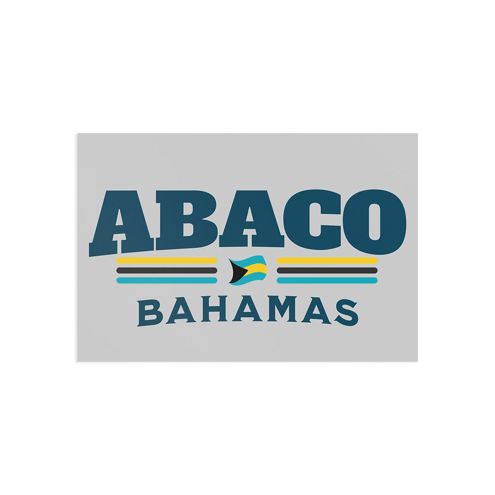 Thumbnail: Bahamas Postcard : Abaco Bahamas Flag : Bahamas Souvenir Gift