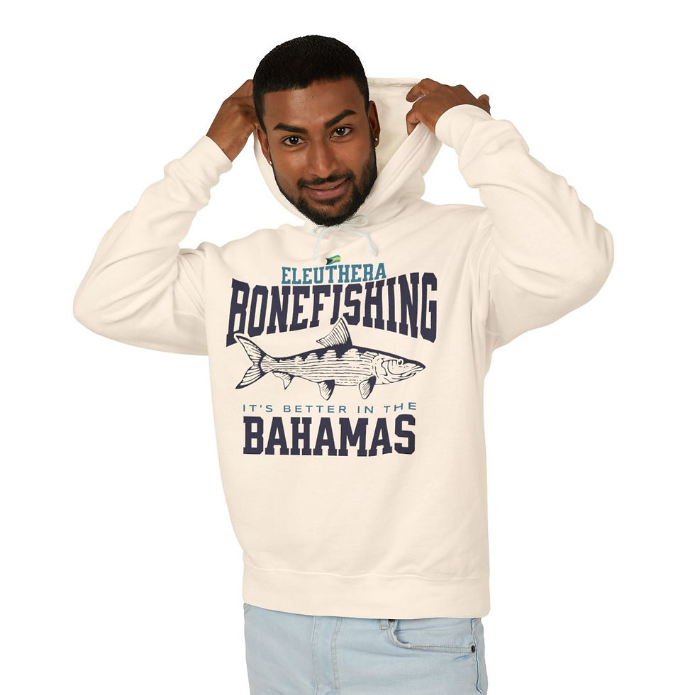 Thumbnail: Bahamas Souvenir Gift : Eleuthera Bahamas Bonefishing Unisex Bahamas Hoodie