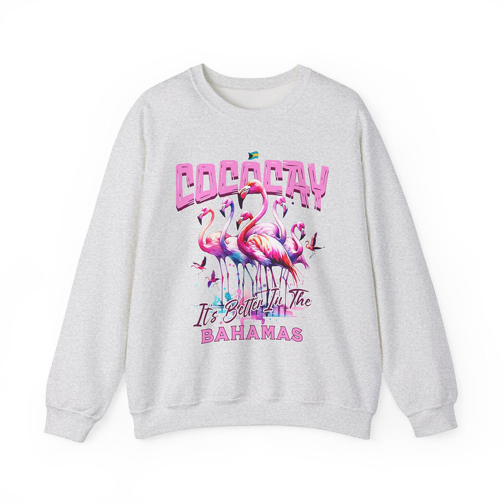 Thumbnail: Bahamas Souvenir Gift : CocoCay Bahamas Flamingo Unisex Bahamas Sweatshirt