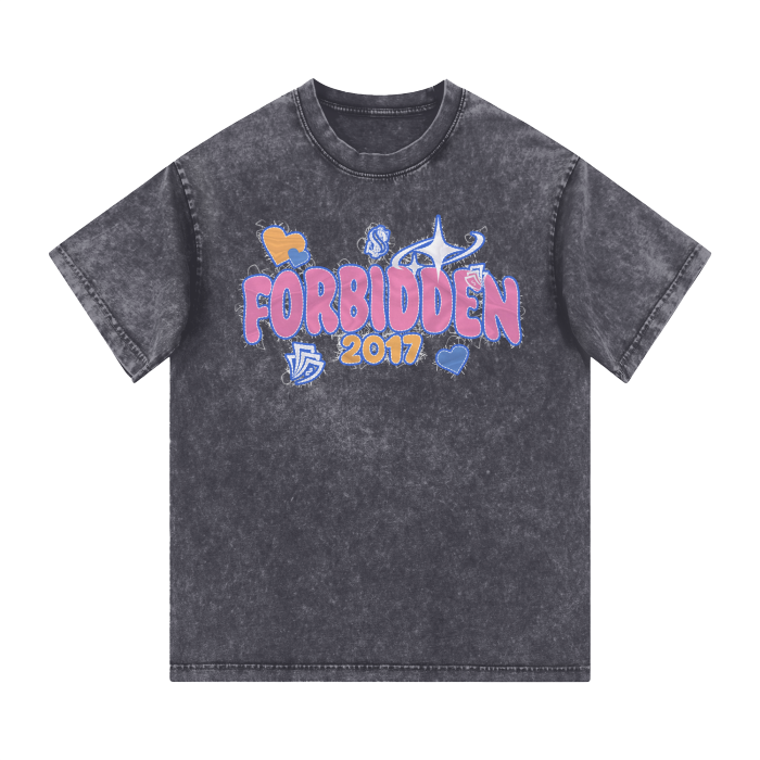 Thumbnail: (Green&Coffee&Gray)  Heavyweight  Oversize Acid Wash Tee - 300 GSM