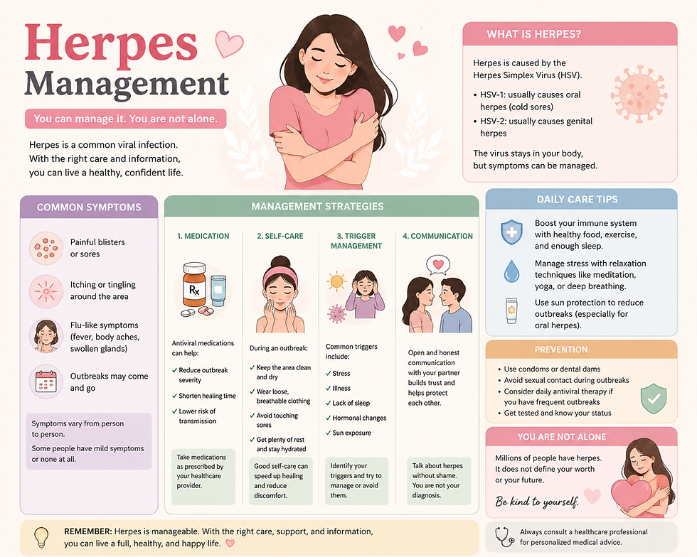 š¤ Living with Herpes ā How to Take Care of Yourself and Your Partner