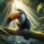 Image of an anxious toucan