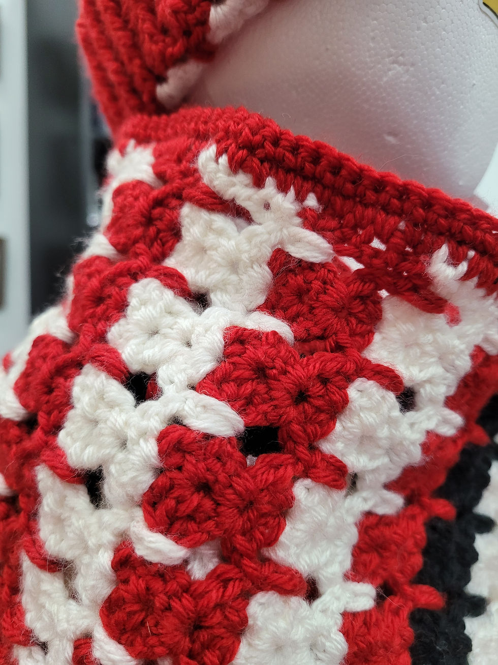 Thumbnail: Crochet Cat Stitch Scarf -Wisco Pride