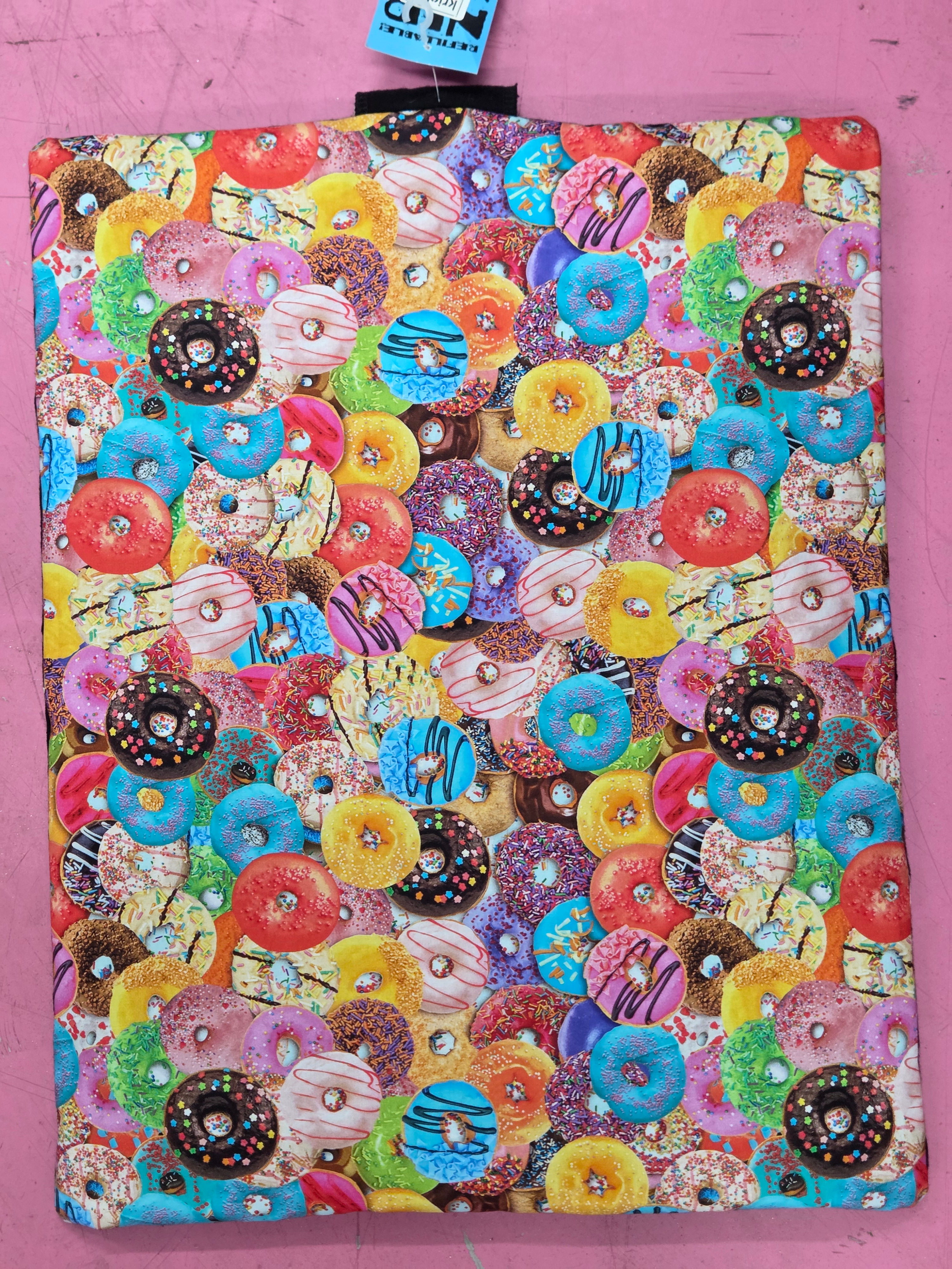 Go Nuts for Donuts Pattern XL Krinkle Mats Refillable Cat Bed