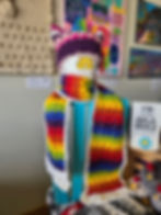 Thumbnail: Crochet Cat Stitch Scarf - Rainbow Cats