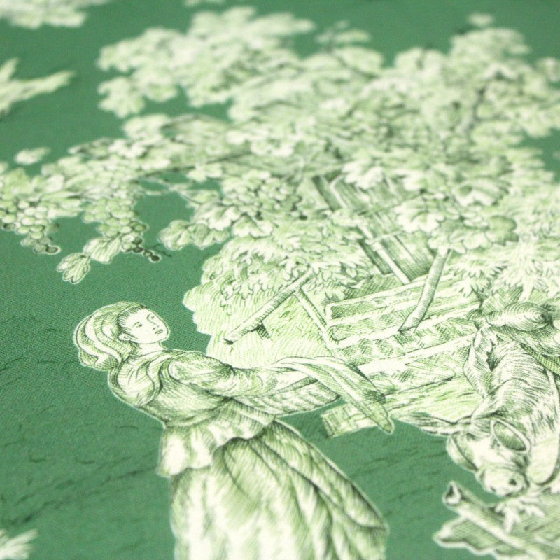 Thumbnail: Toile 명화 원단  280cm x 50cm - Green