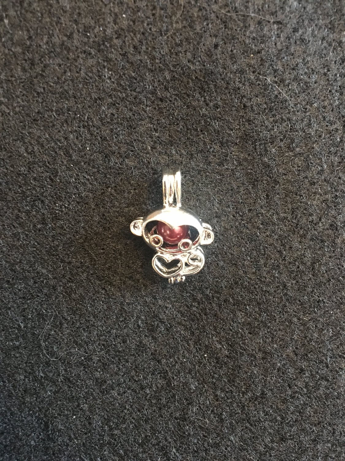 copy of Silver Monkey Pendant with One Oyster Opening