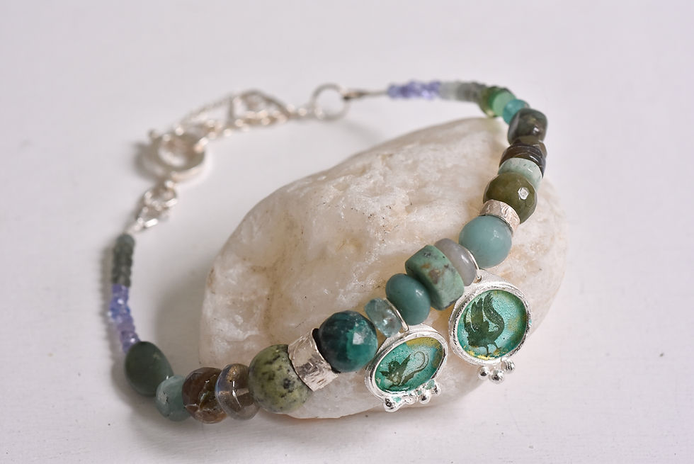 Thumbnail: Silver and Stones Siren Bracelet 