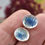 Thumbnail: Periwinkle and blue lined studs