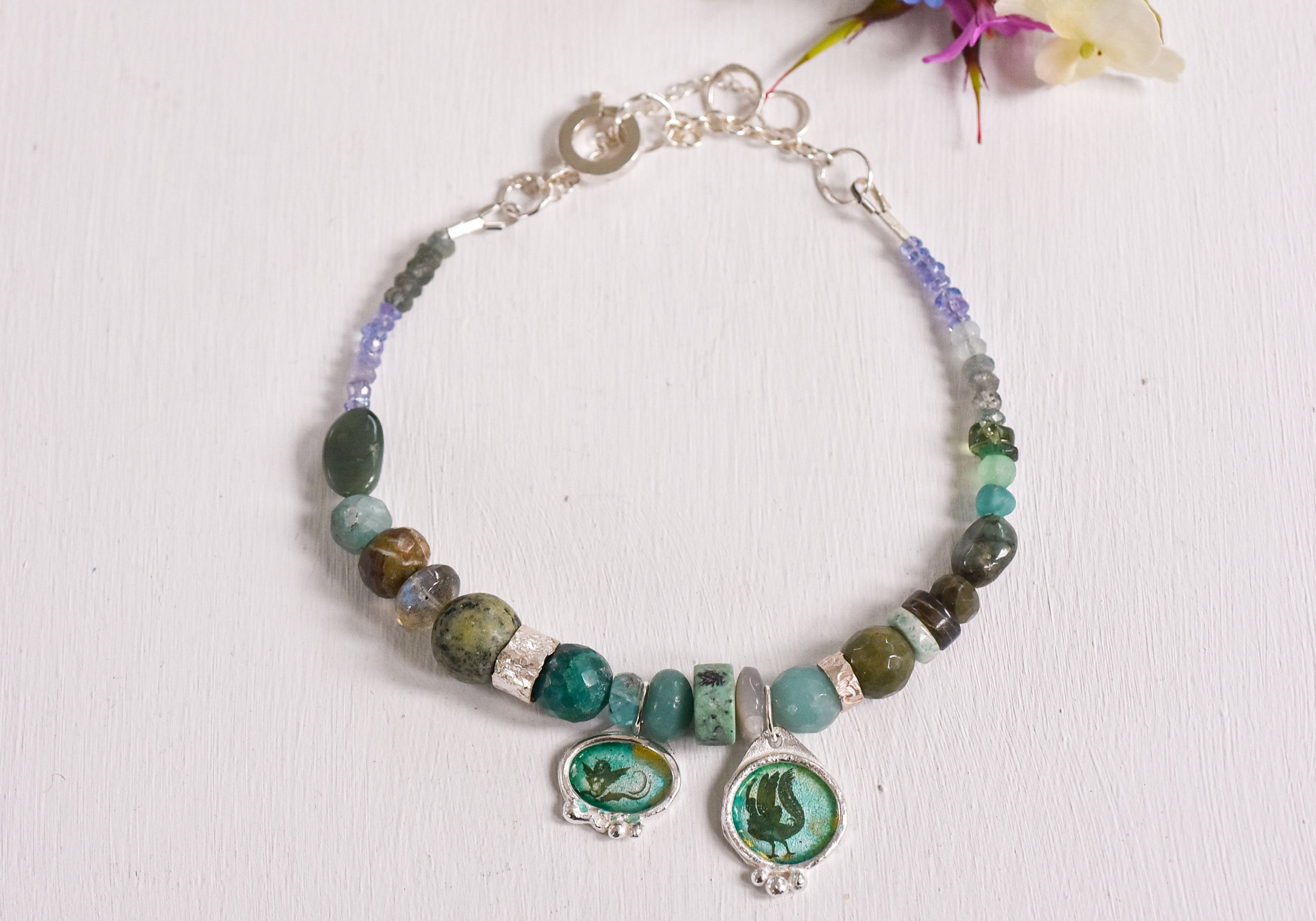 Silver and Stones Siren Bracelet