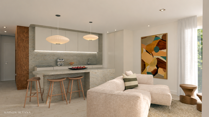 Interior design and 3D design for a 3 dedrooms flat in Metz France