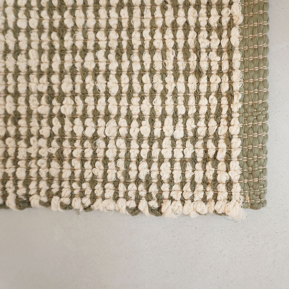 Miniature : Tapis Mindelo, Crème/Olive