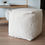 Thumbnail: Cream ottoman “Miramar” in recycled cotton, 45x45x45cm, Maison Altana
