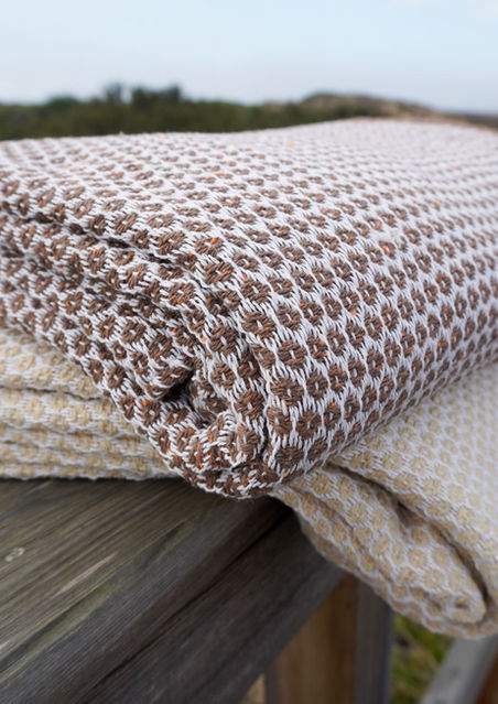 Brown large bed throw handmade in Portugal