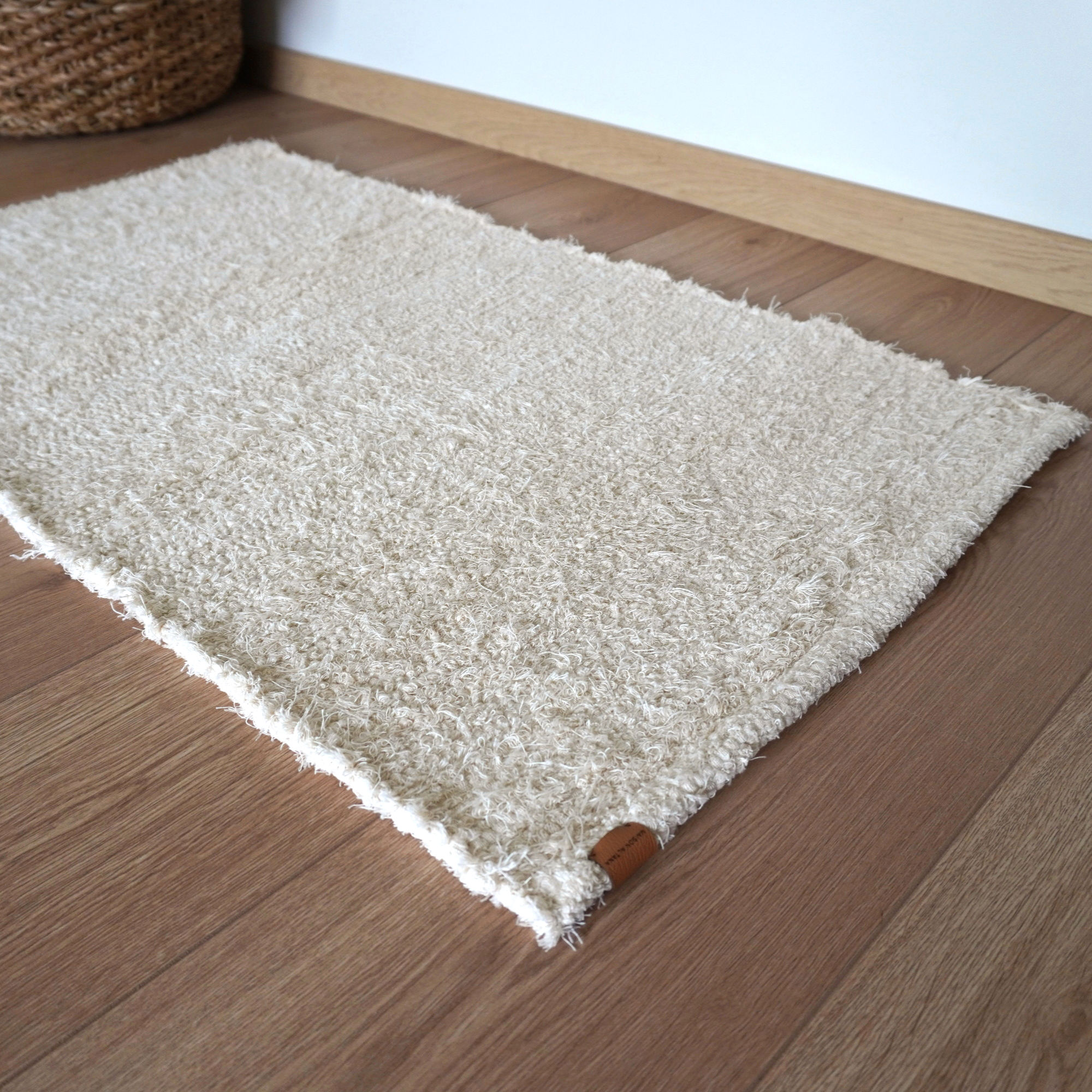 Tapis crème « Comporta » en coton recyclé, Maison Altana