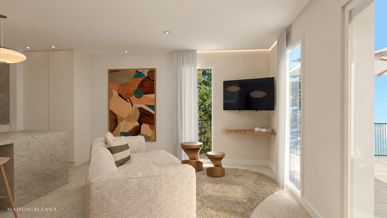 Interior design and 3D design for a 3 dedrooms flat in Metz France