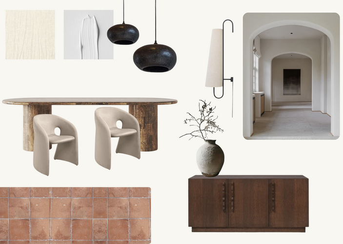 Mood board for a house design in Luxembourg
