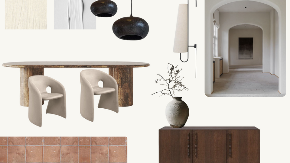 Mood board for a house design in Luxembourg