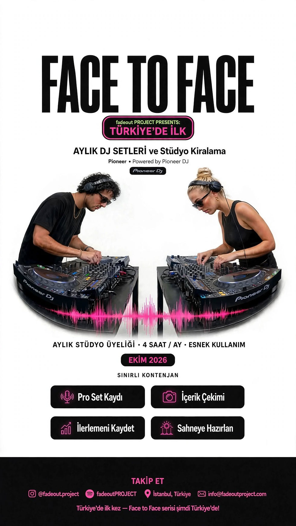 Face to Face DJ Kursu ve DJ Eğitimi | İstanbul Şişli - Türkiye'de İlk DJ Akademi | Fadeout Project