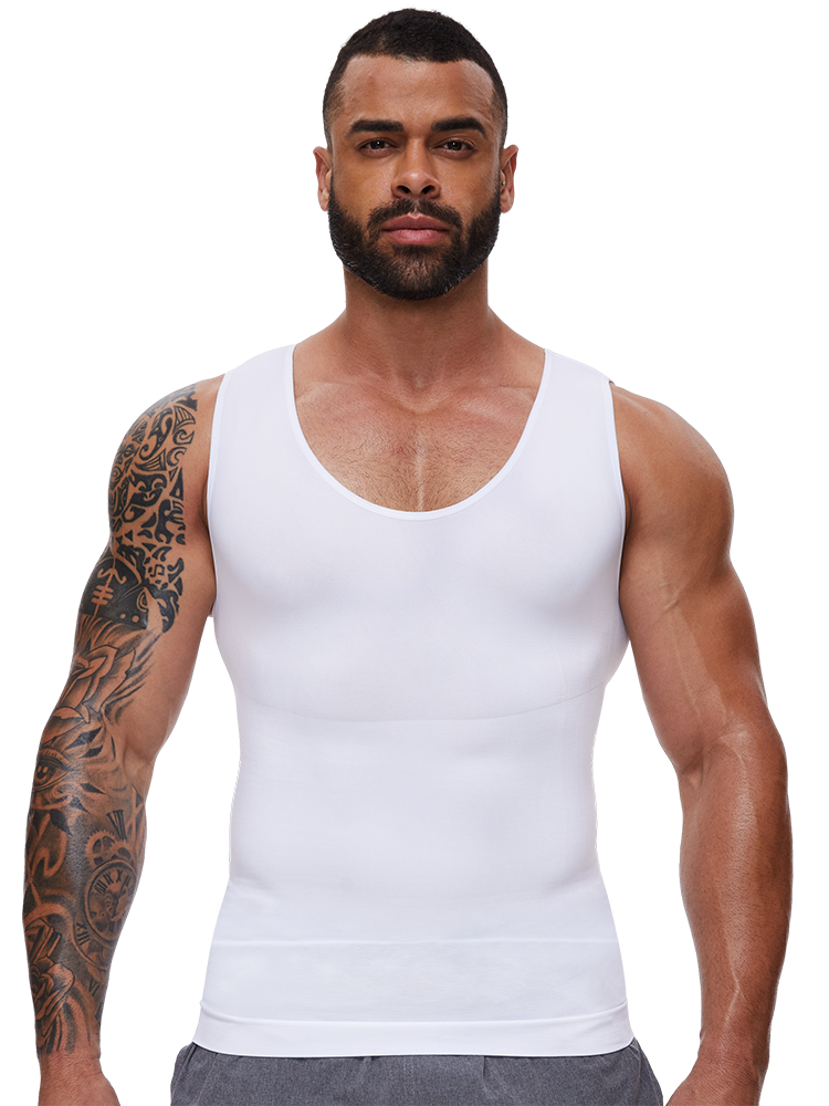 Thumbnail: Mens Shapers Compression Shirt Slimming Undershirt Body Shaper Tank Tops gynomas