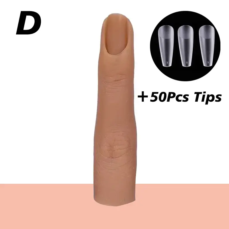 Thumbnail: Nails Practice Finger Model Silicone Nail Art Training Hand Natural False Finger