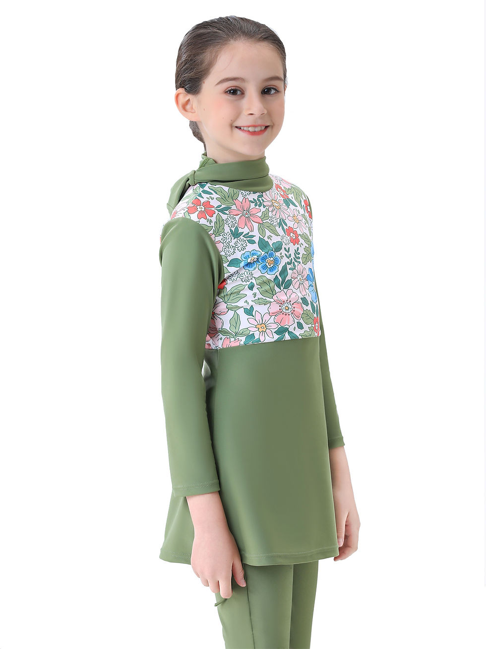 Thumbnail: 2 pcs swimming suit for kids with Hijab Islamic muslim Swimsuit pink blue Swimwe