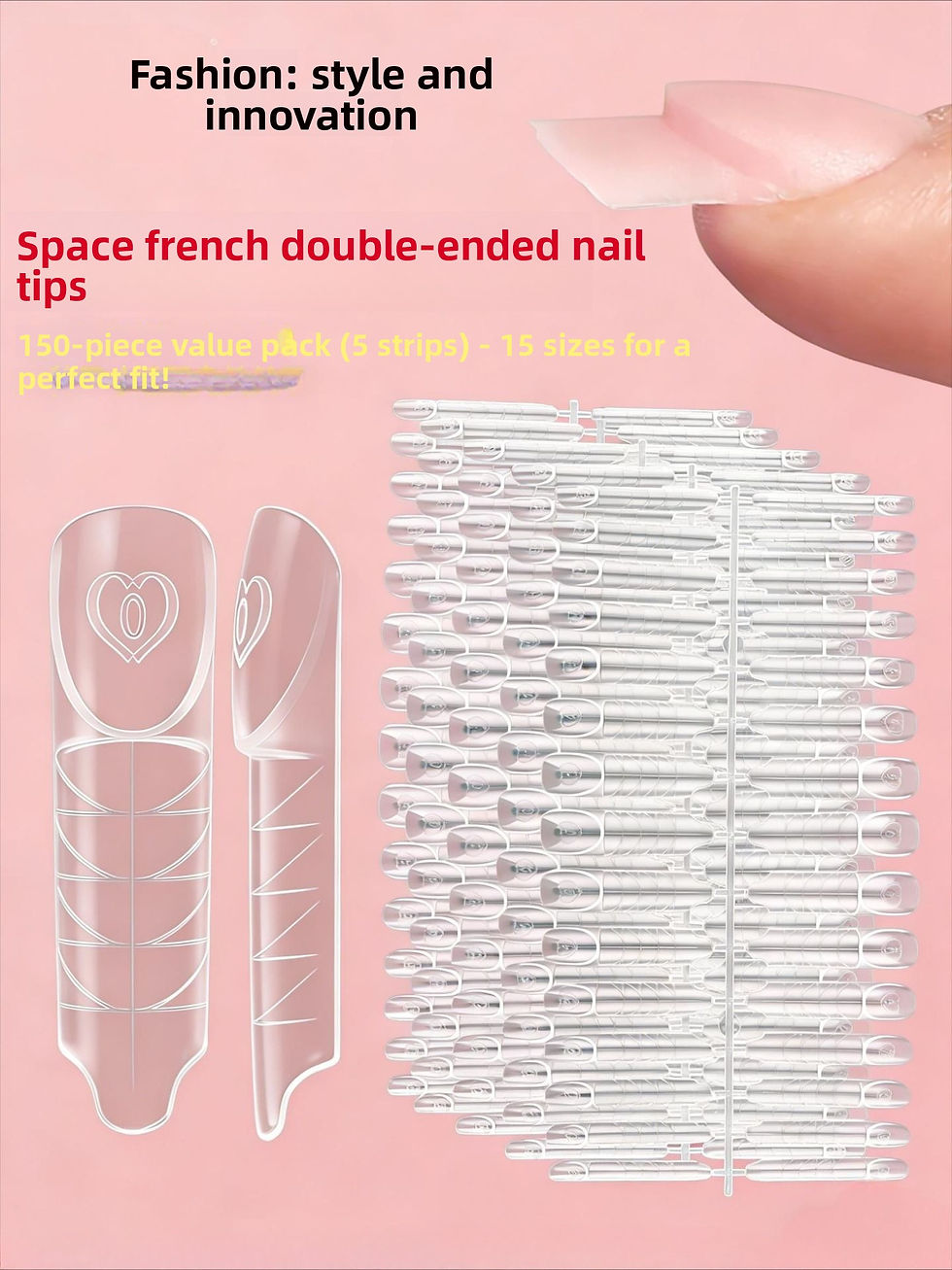 Thumbnail: Nail Forms Space Nail Model Transparent French False Nails with Scale No Paper N