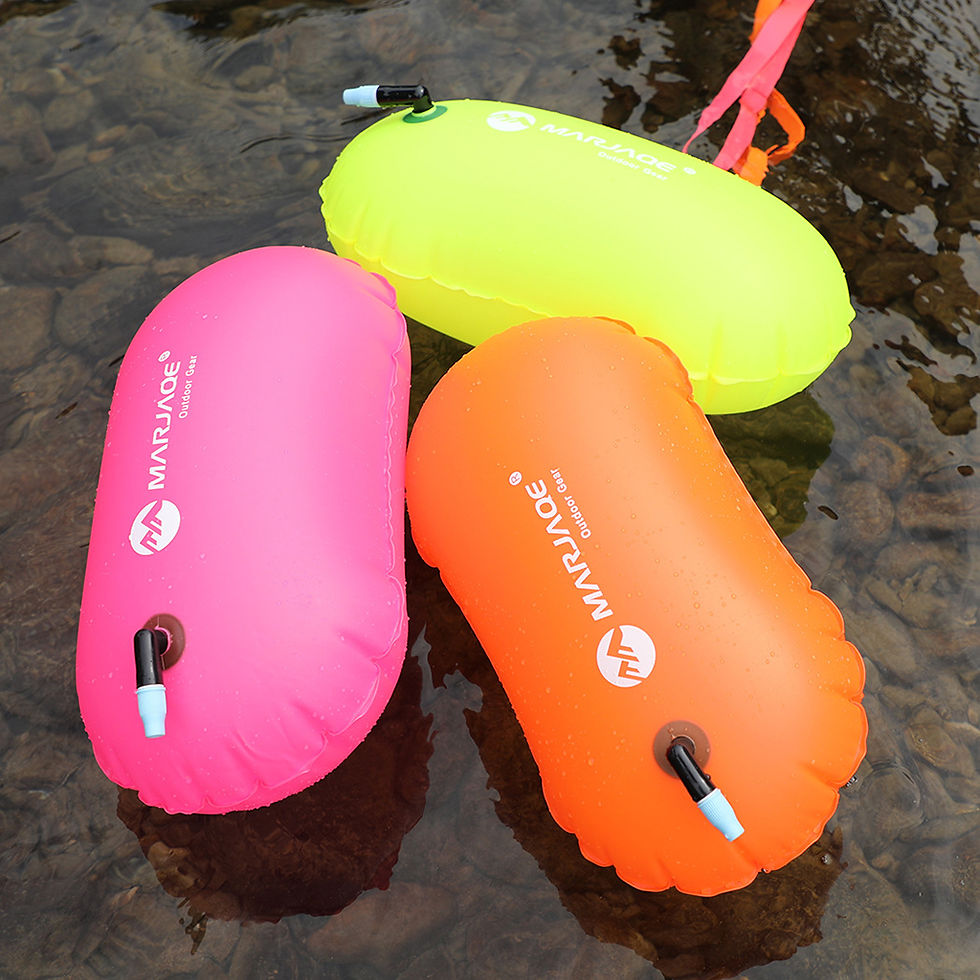 Thumbnail: Inflatable Swim Buoy Tow Float Safety Swimming Bubble Anti-Drowning Wristband Br